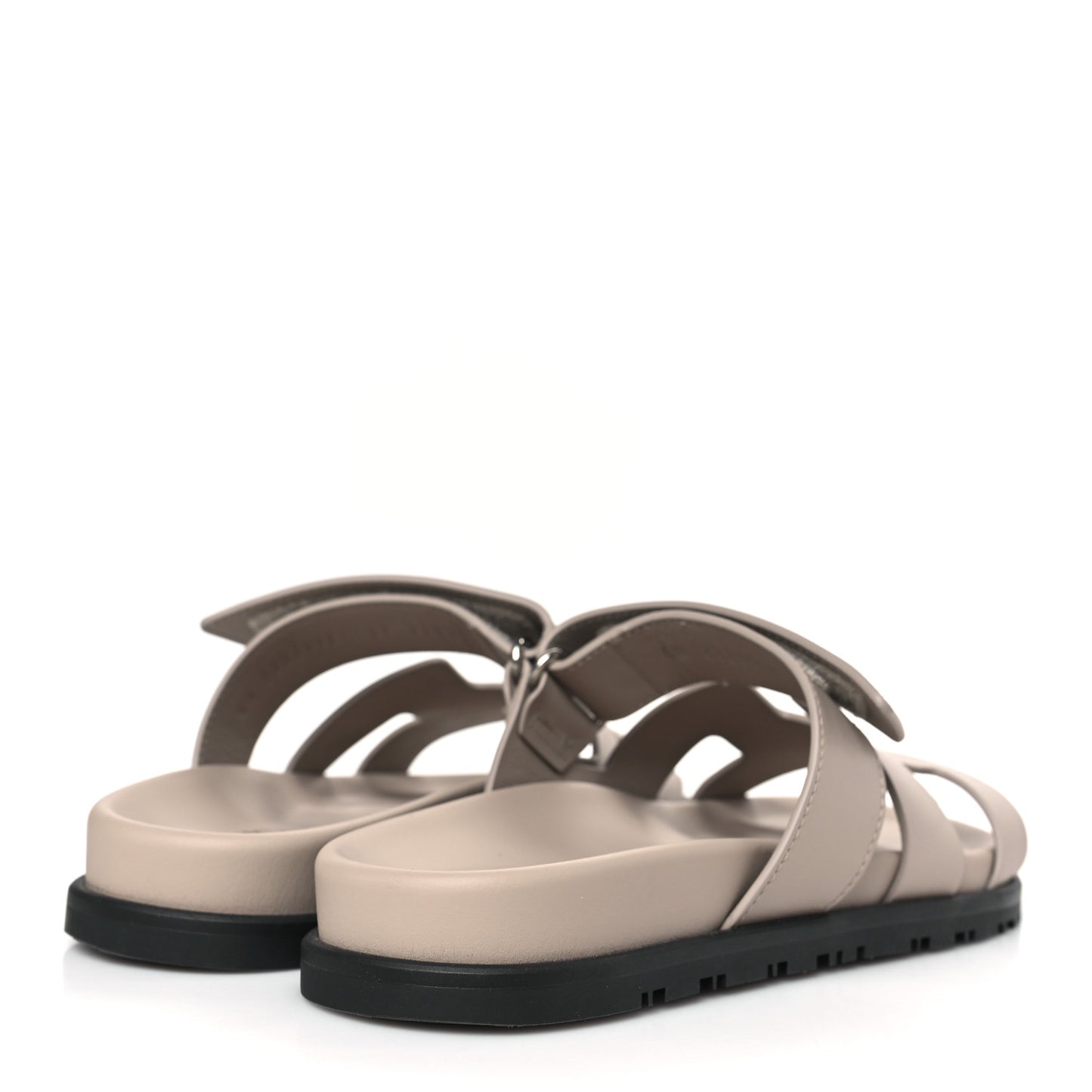 Calfskin Womens Chypre Sandals 37 Beige Mastic