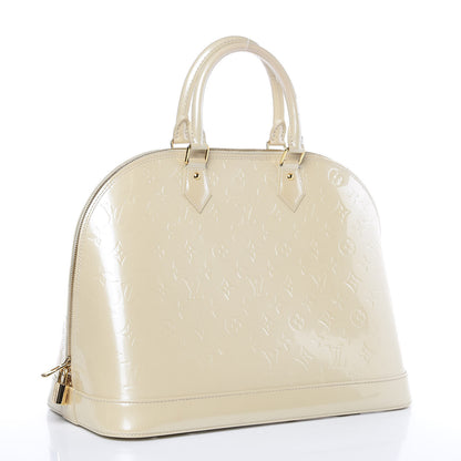 Louis Vuitton Vernis Alma GM Blanc Corail 3 of 15
