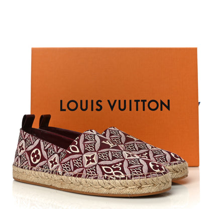 Louis Vuitton Jacquard Since 1854 Starboard Espadrille Flats 37 Bordeaux 14 of 14