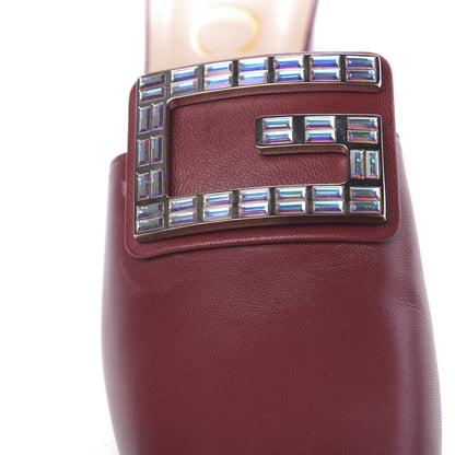 Gucci Malaga Kid Crystal Square G Madelyn Mules 40 Romantic Cerise 10 of 15