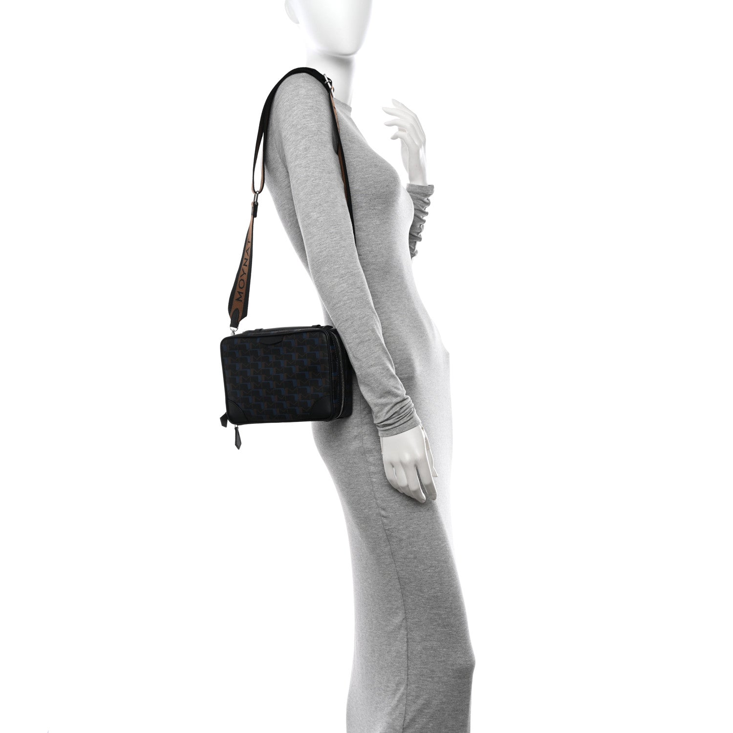 Moynat Toile 1920 Maxi Camera Bag Black Blue 2 of 10