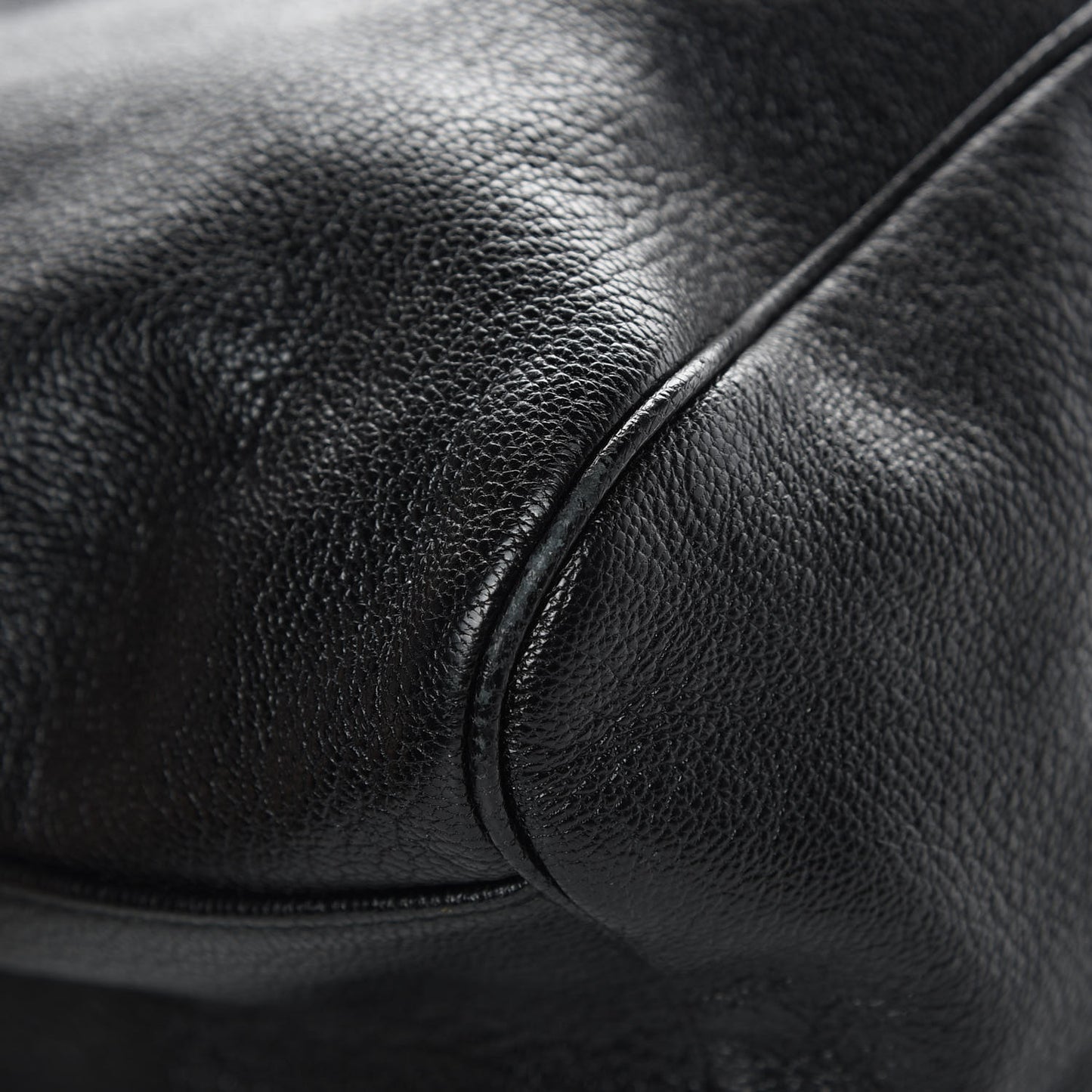 Chevre Gold Metallic Edge Hardware Velo Black
