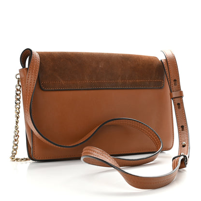 Chloe Suede Calfskin Small Faye Shoulder Bag Tobacco 3 of 8