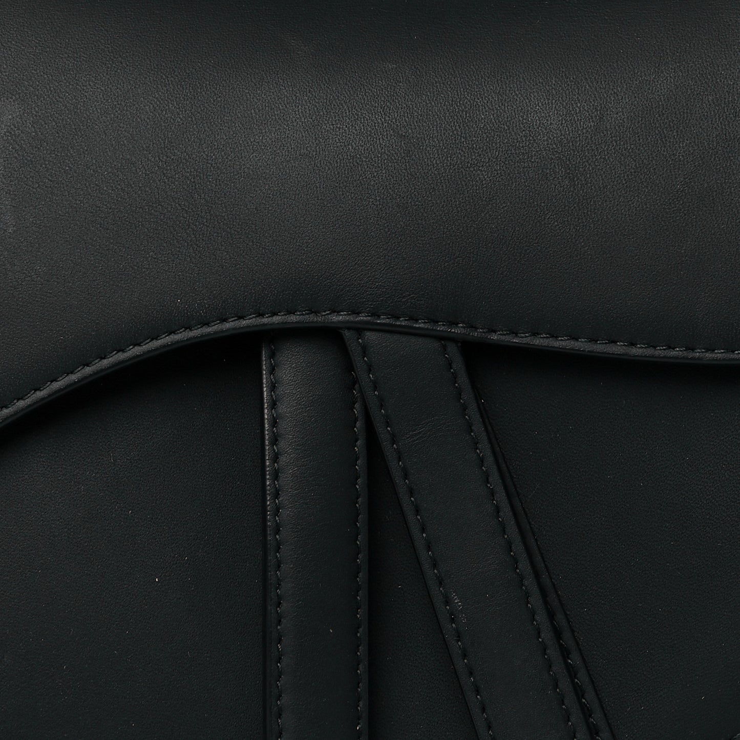 Ultra Matte Calfskin Saddle Bag Black