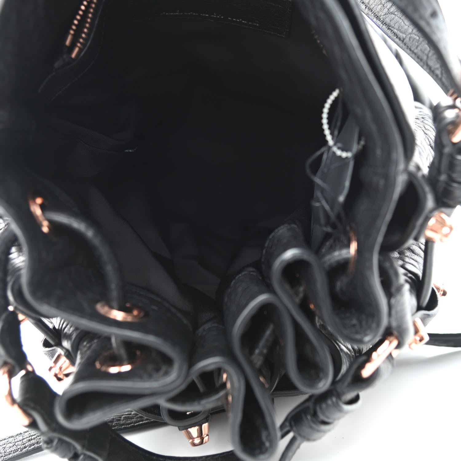 Alexander Wang Pebbled Lambskin Diego Bucket Black Rose Gold Hardware 5 of 11