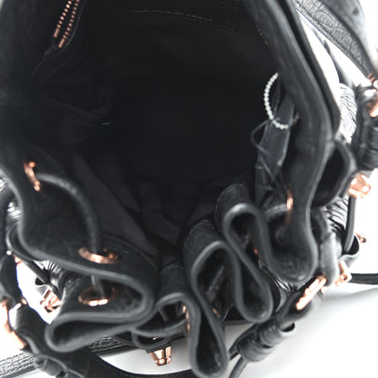 Alexander Wang Pebbled Lambskin Diego Bucket Black Rose Gold Hardware 5 of 11