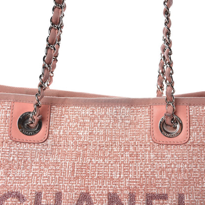 Chanel Canvas Deauville Small Tote Pink 8 of 14