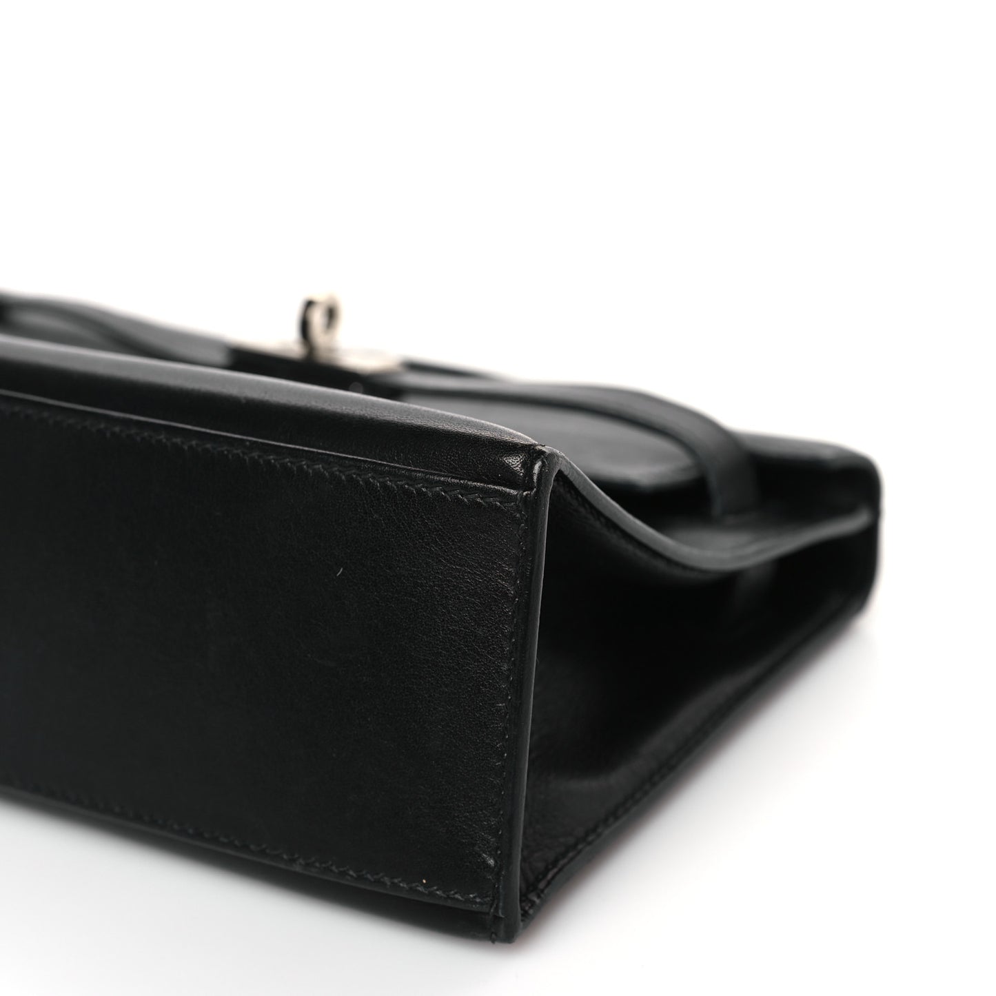 Tadelakt Kelly Pochette Clutch Black