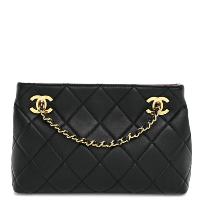 Chanel Lambskin Quilted Small Eyes On You Shopping Bag Black 1 of 10