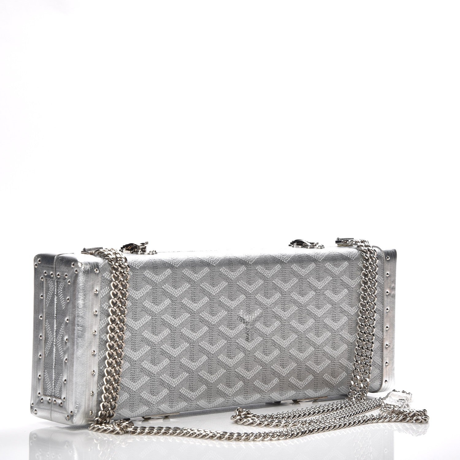 Goyard Goyardine Saint Honore Clutch Silver 4 of 10