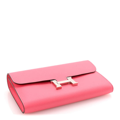 Hermes Epsom Constance Long Wallet Rose Azalee 4 of 8
