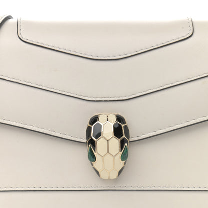 Bulgari Calfskin Serpenti Forever Crossbody Bag White 8 of 13