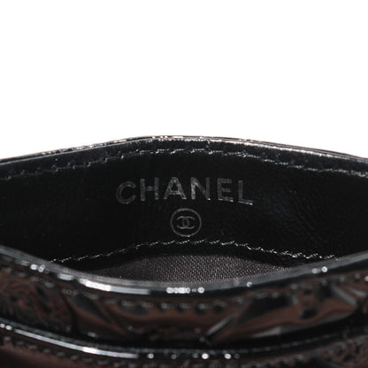 Chanel Patent Calfskin Lucky Symbols Card Holder Case Black 6 of 9