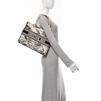 Christian Dior Canvas Zodiac Toile De Jouy Embroidered Medium Book Tote Latte 2 of 10