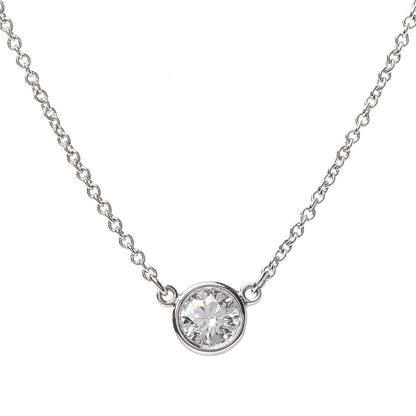 Tiffany Platinum Diamond .27ct Elsa Peretti Diamonds by the Yard Pendant Necklace 4 of 8