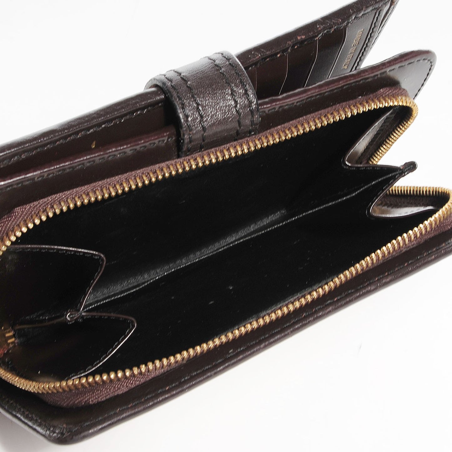 Haymarket Check Compact Zip Wallet Chocolate