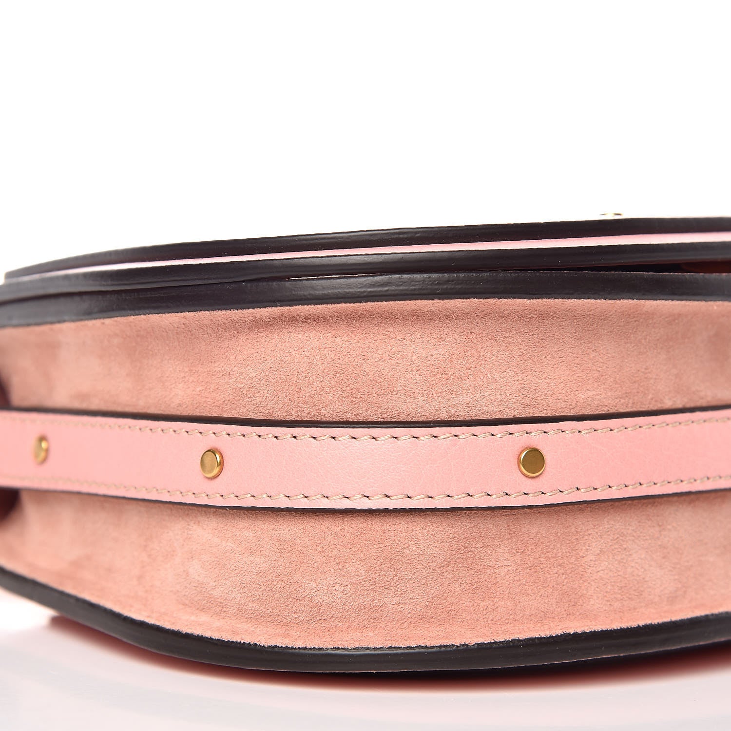 Chloe Calfskin Suede Small Nile Bracelet Bag Washed Pink 5 of 9