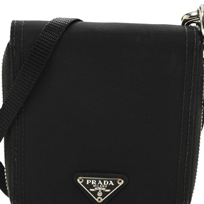 Prada Tessuto Nylon Zip Around Wallet On Strap Black 7 of 7
