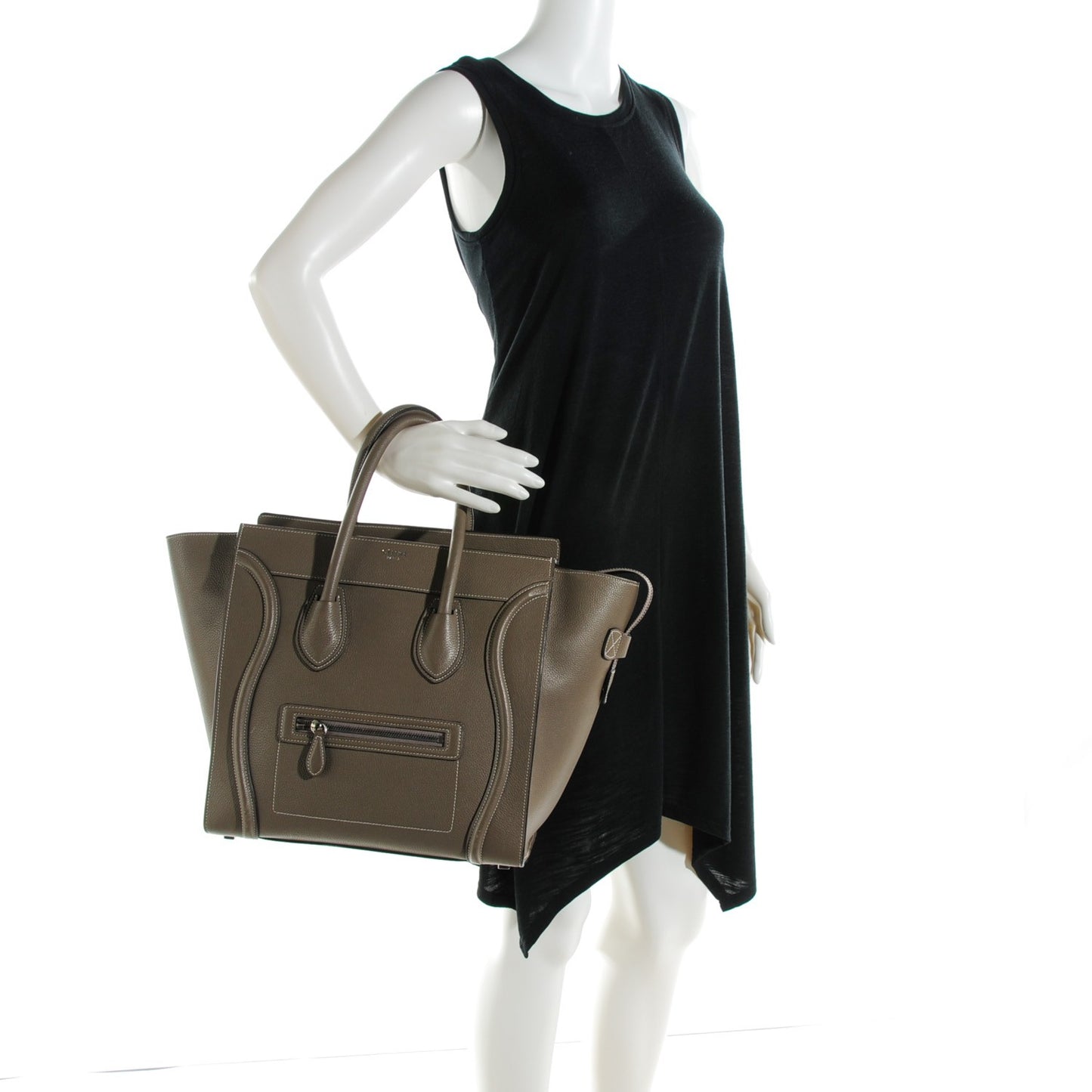 Drummed Calfskin Mini Luggage Souris