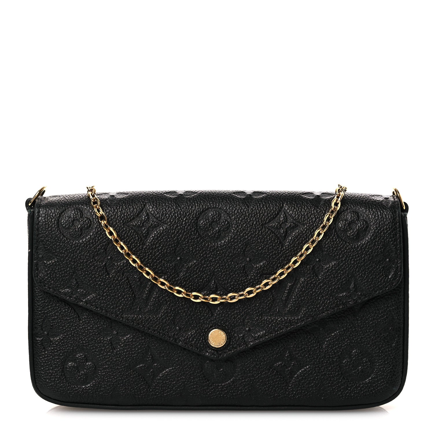 Louis Vuitton Empreinte Pochette Felicie Chain Wallet Black 1 of 14