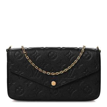 Louis Vuitton Empreinte Pochette Felicie Chain Wallet Black 1 of 14