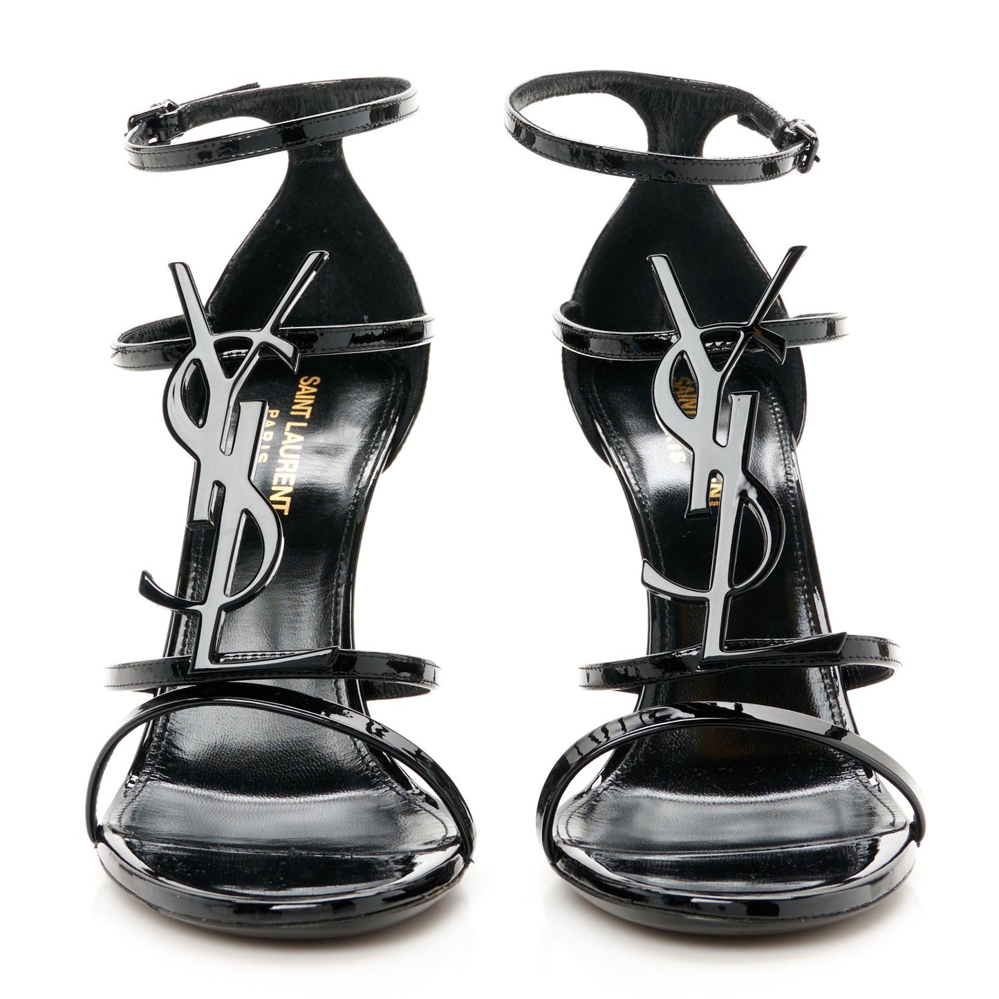 Patent Cassandra 100 Ankle Strap Sandals 38.5 Black