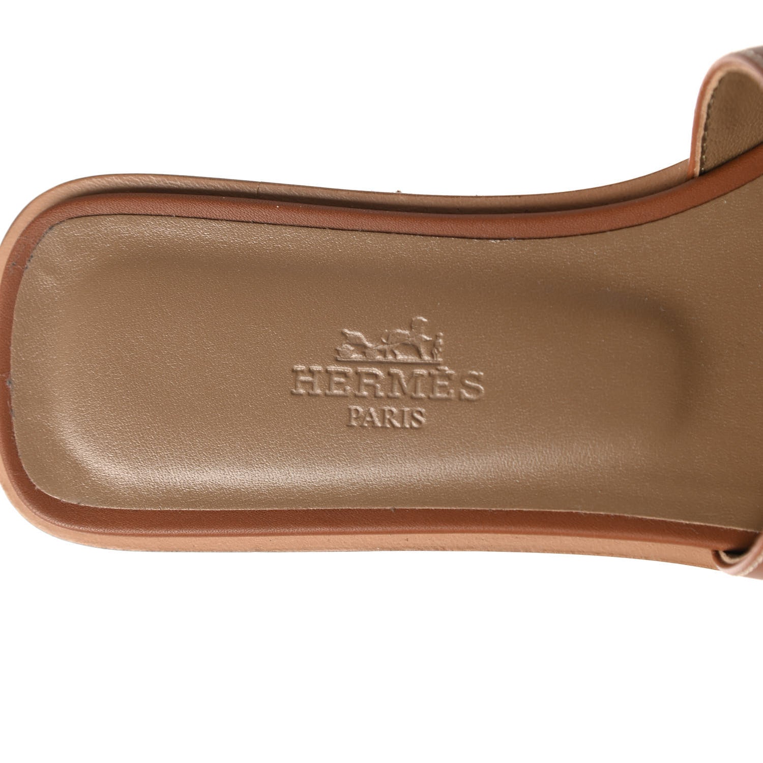 Hermes Box Calfskin Oran Sandals 35 Gold 7 of 8