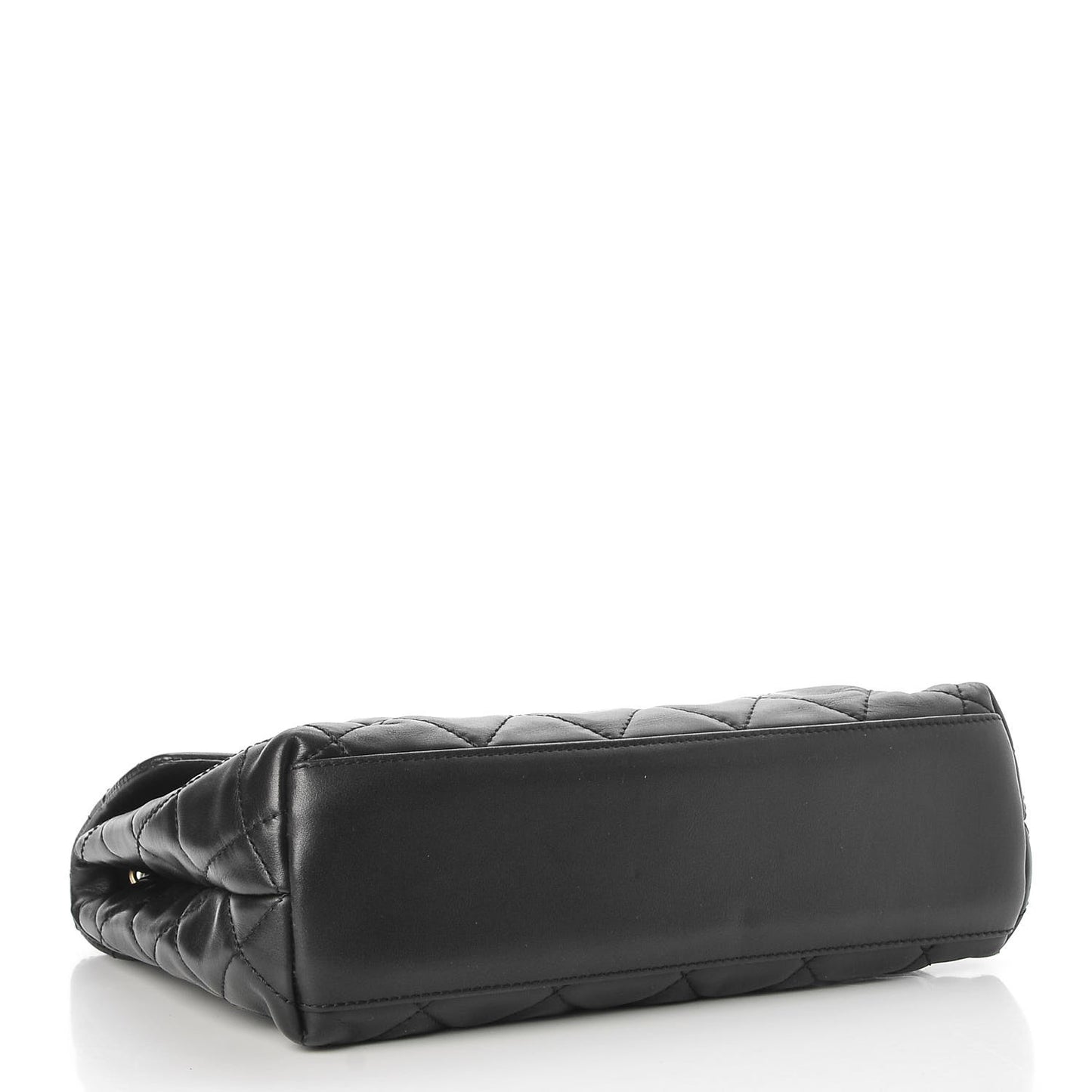 Lambskin Quilted Single Flap Black