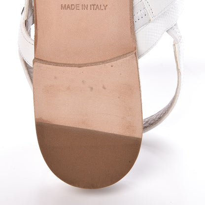 Hermes Patent Epsom Marine Sandals 35.5 White 10 of 13