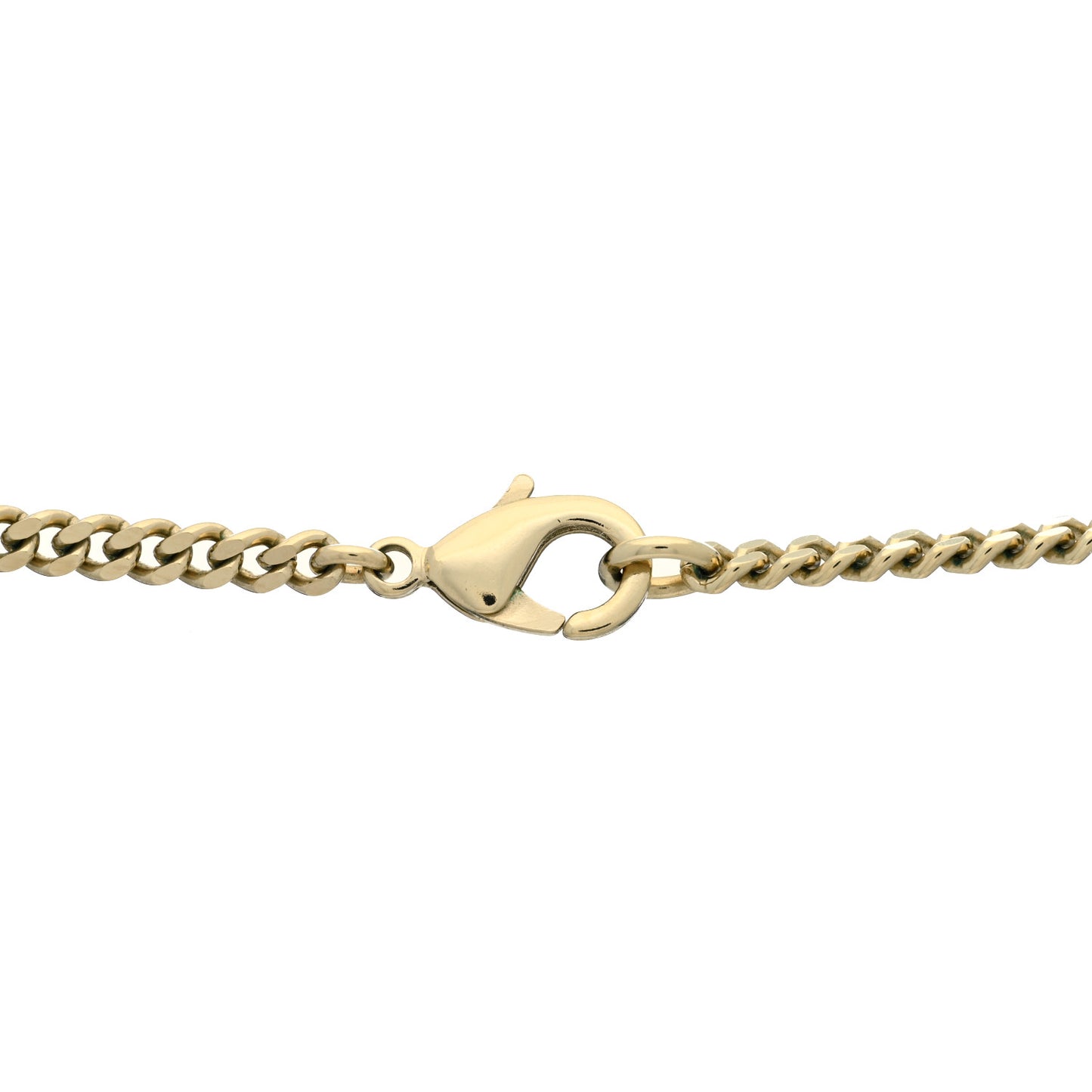 Crystal Dog Tag Charm Necklace Gold