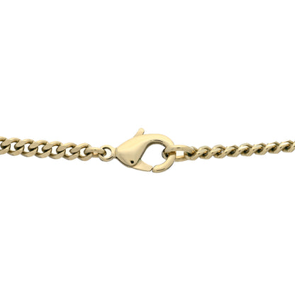 Chanel Crystal Dog Tag Charm Necklace Gold 4 of 5