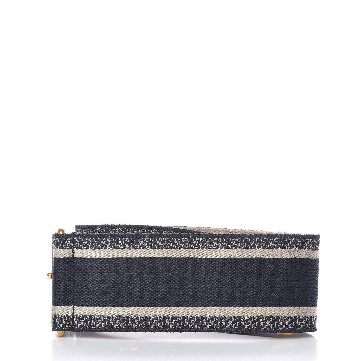 Christian Dior Canvas Embroidered Shoulder Strap Blue 2 of 4