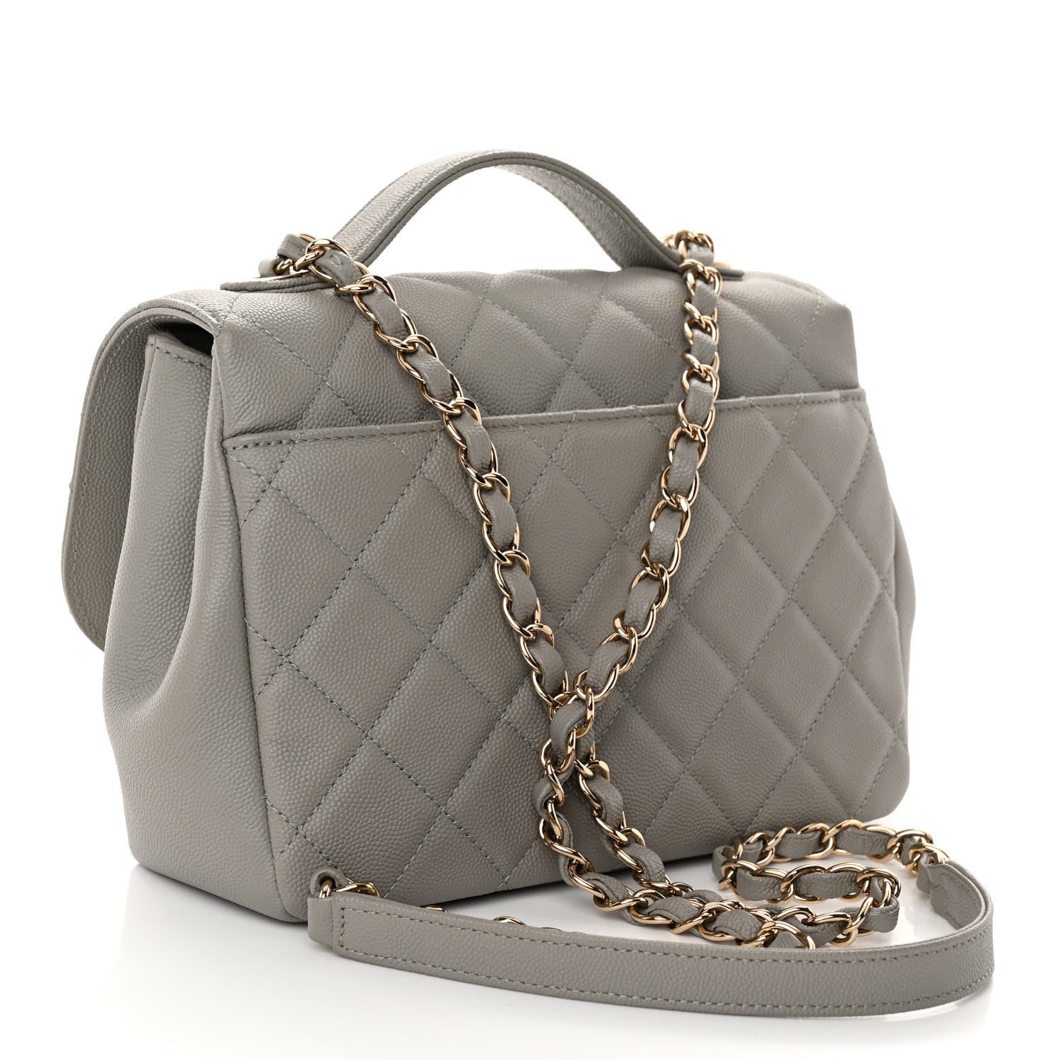 Chanel Caviar Quilted Medium Business Affinity Flap Grey 3 of 10