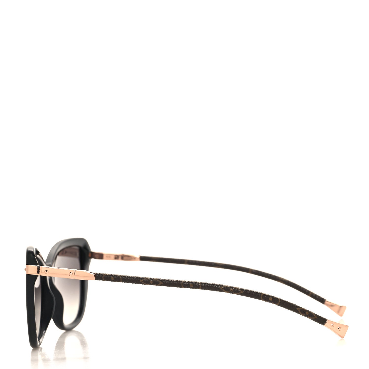 Louis Vuitton Monogram Acetate Charlotte Sunglasses Z0781W Black 3 of 8