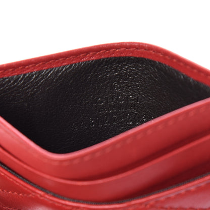 Gucci Calfskin Matelasse GG Marmont Card Holder Hibiscus Red 6 of 6