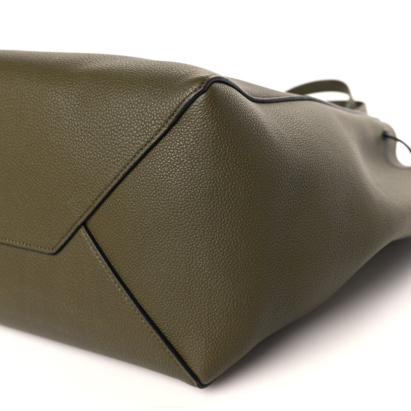 Soft Grained Calfskin Small Belt Cabas Phantom Army Green
