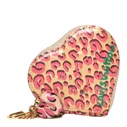 Louis Vuitton Vernis Leopard Coeur Heart Coin Purse Blanc Corail 1 of 11