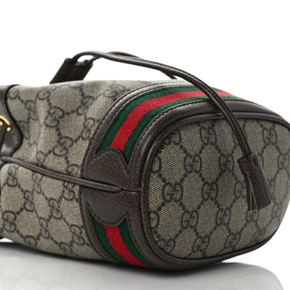 Gucci GG Supreme Monogram Web Mini Ophidia Bucket Bag Brown 8 of 12