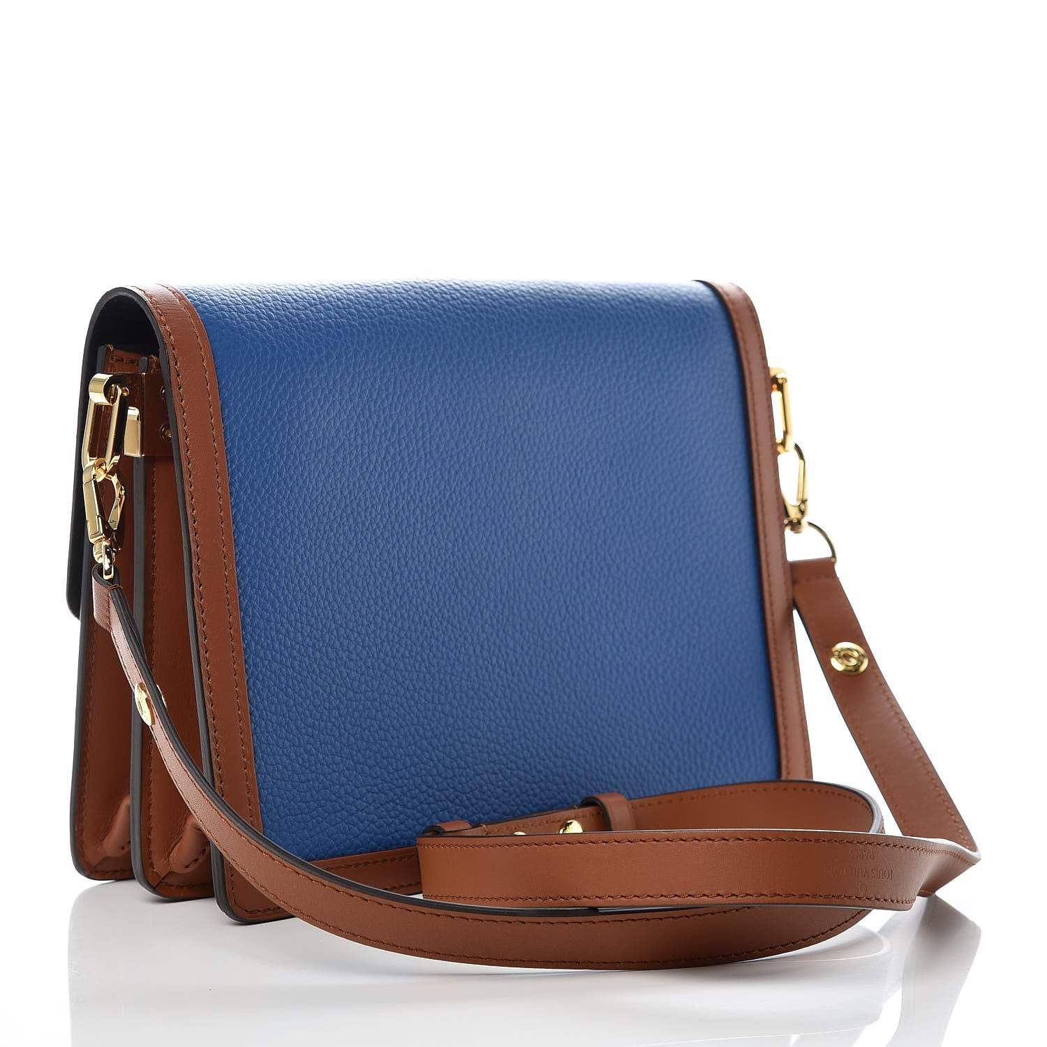 Louis Vuitton Taurillon Dauphine MM Blue Beige 3 of 9