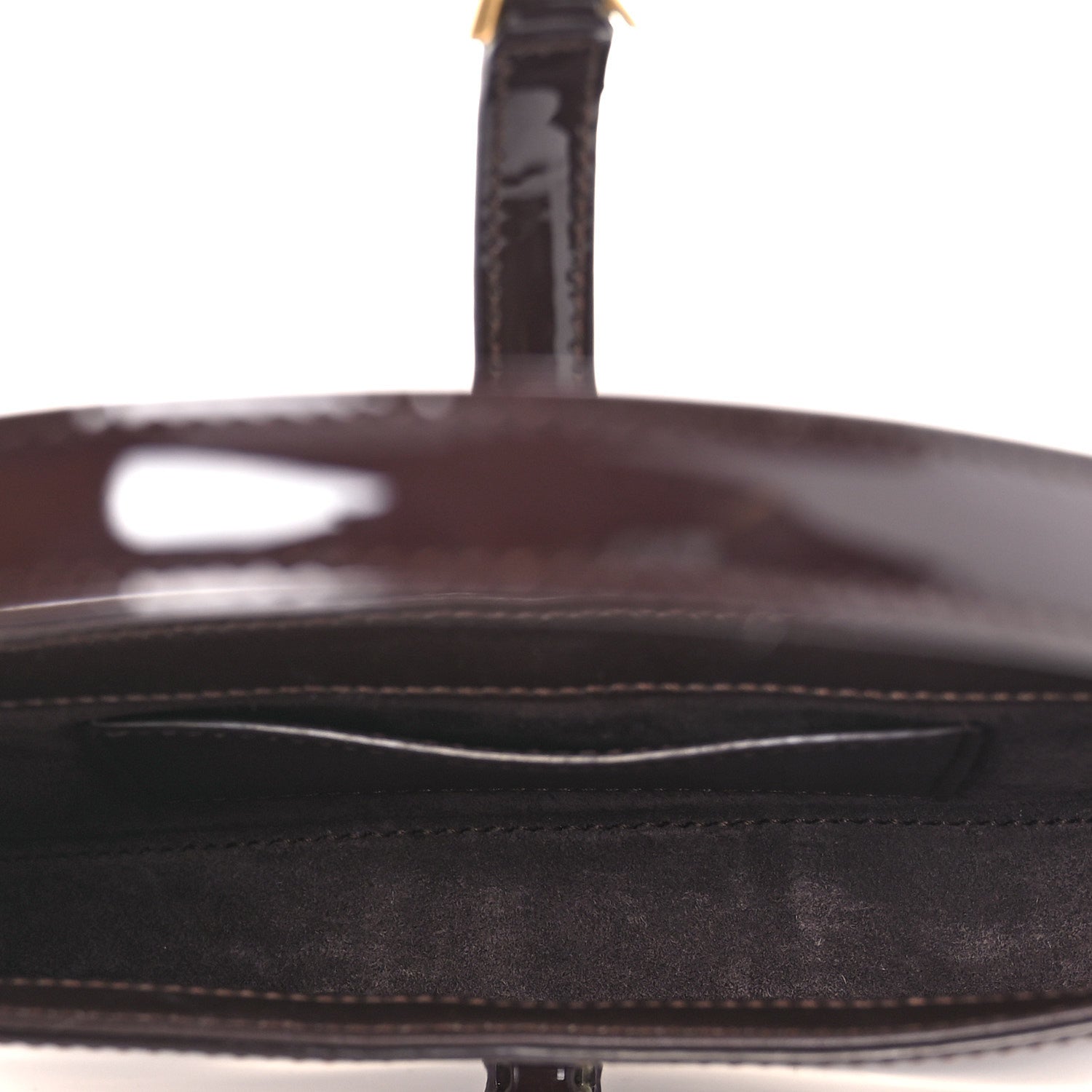 Saint Laurent Patent Calfskin Le 5 A 7 Mini Hobo Spicy Chocolate 5 of 11