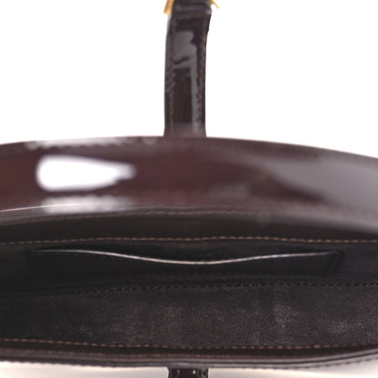 Saint Laurent Patent Calfskin Le 5 A 7 Mini Hobo Spicy Chocolate 5 of 11