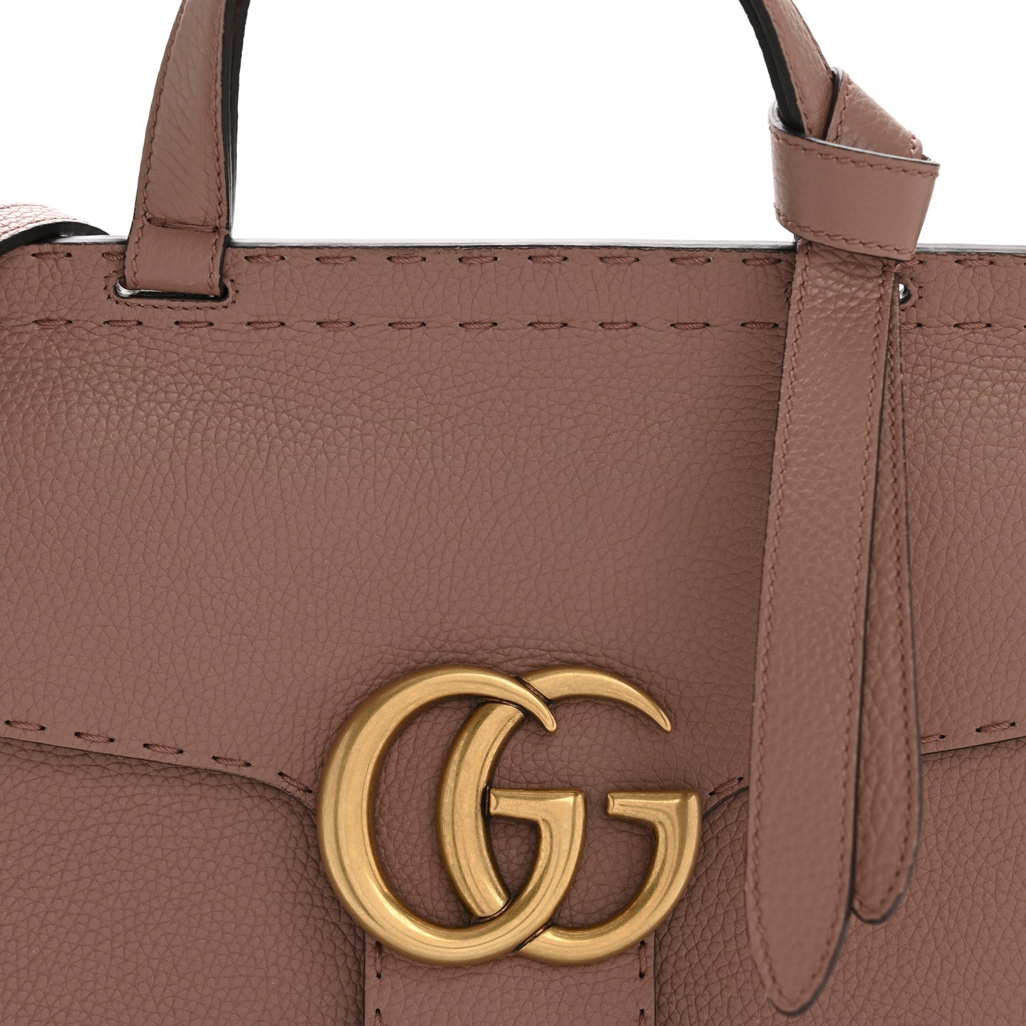 Calfskin Small GG Marmont Top Handle Bag Rosy Phard