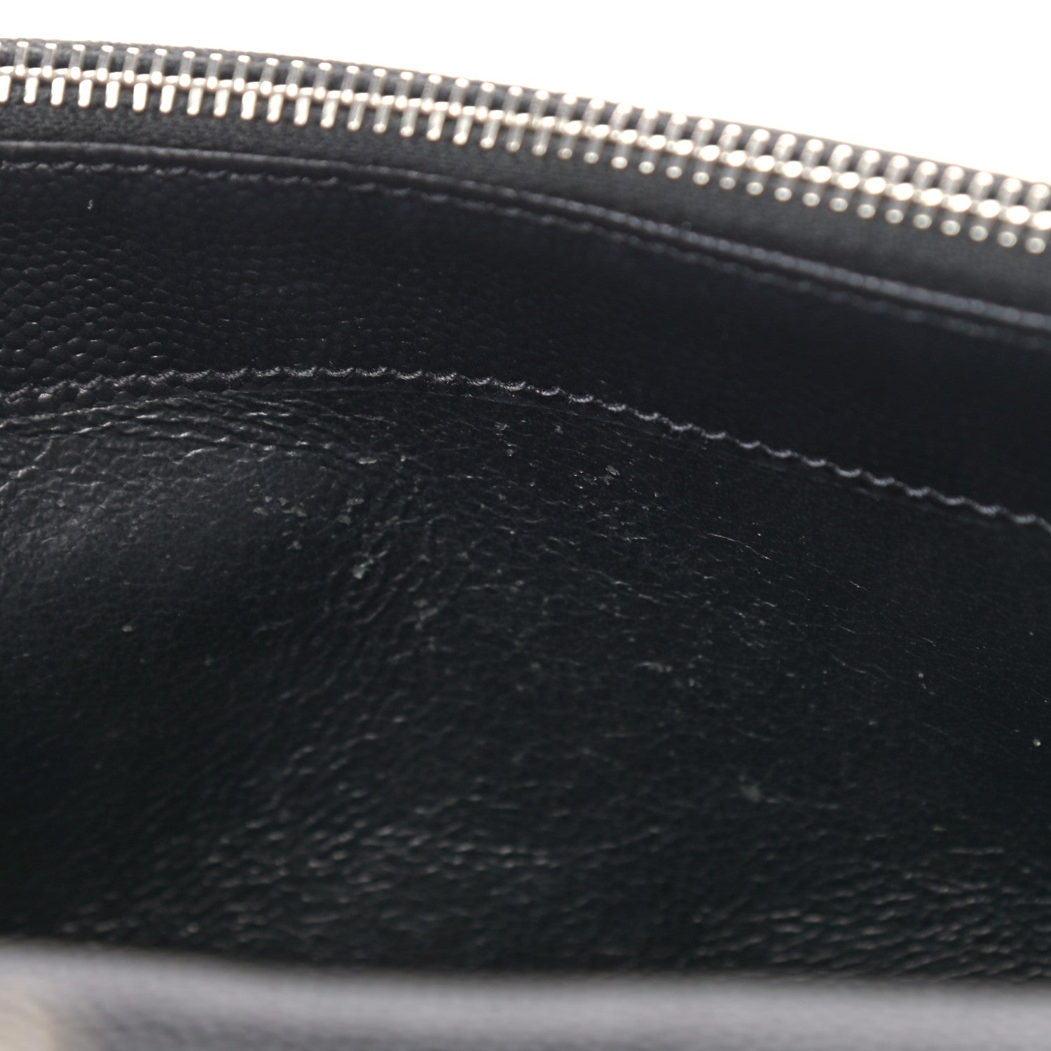 Saint Laurent Grain De Poudre Matelasse Chevron Monogram Envelope Chain Wallet Black 11 of 11