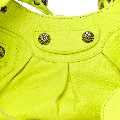 Balenciaga Agneau Arena Le Cagole Shoulder Bag XS Fluo Yellow 8 of 11