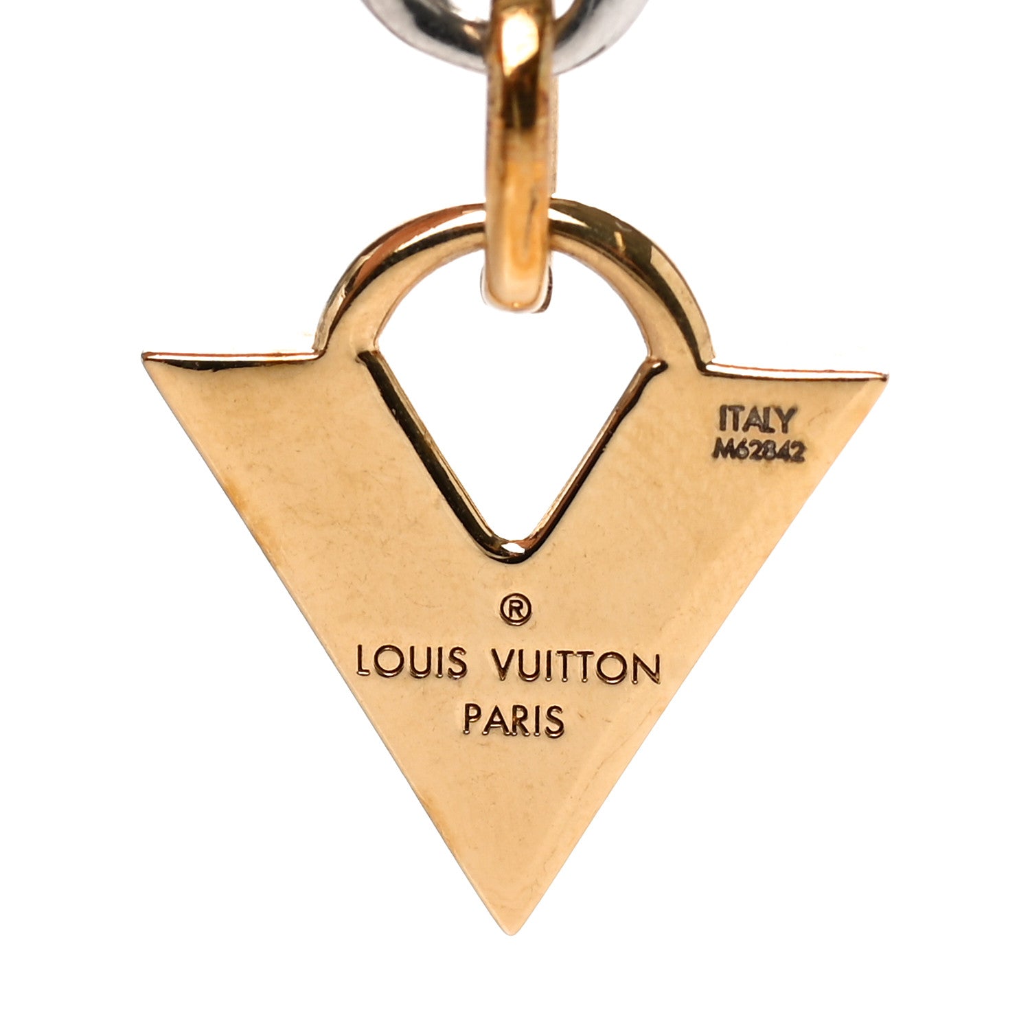 Louis Vuitton Essential V Dangle Earrings Gold Silver 4 of 4