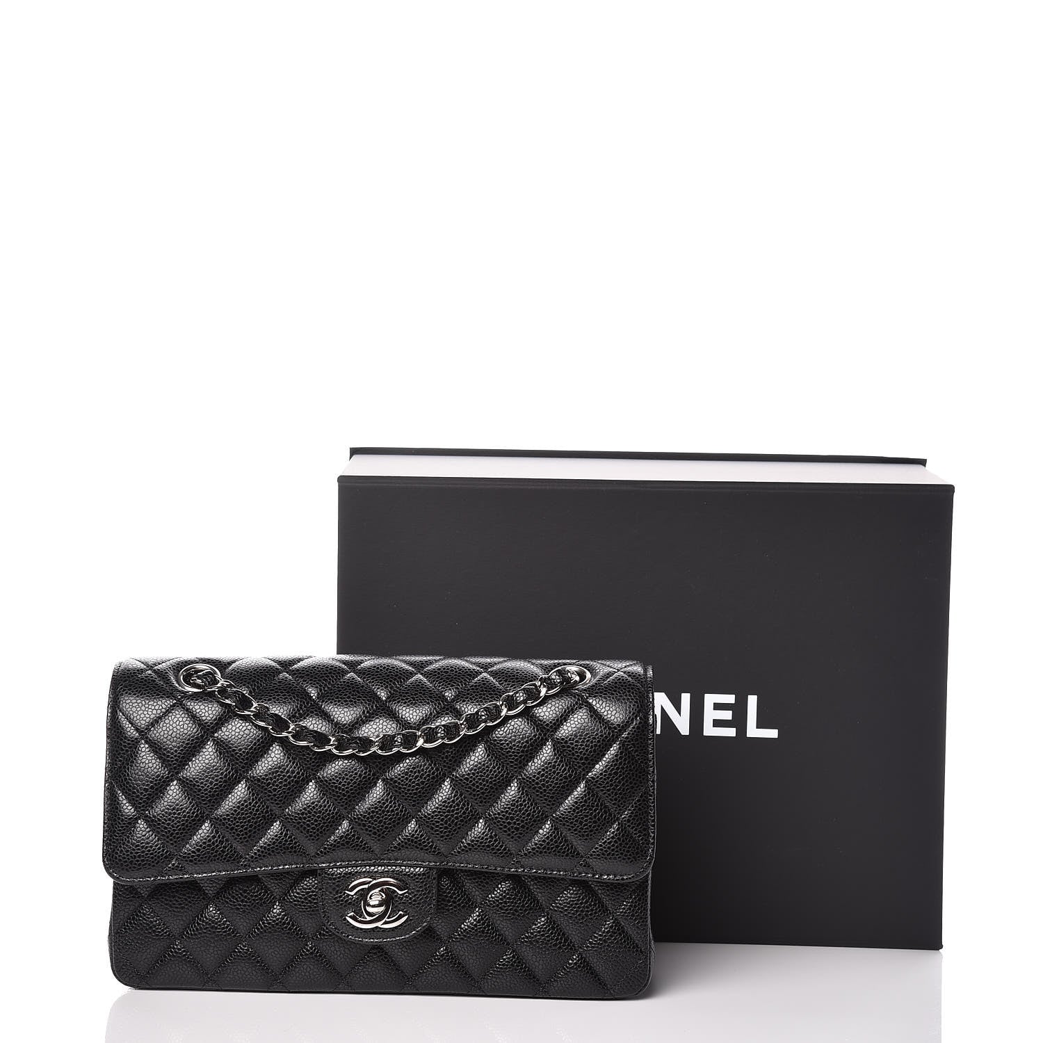 Chanel Caviar Quilted Medium Double Flap Black 10 of 10