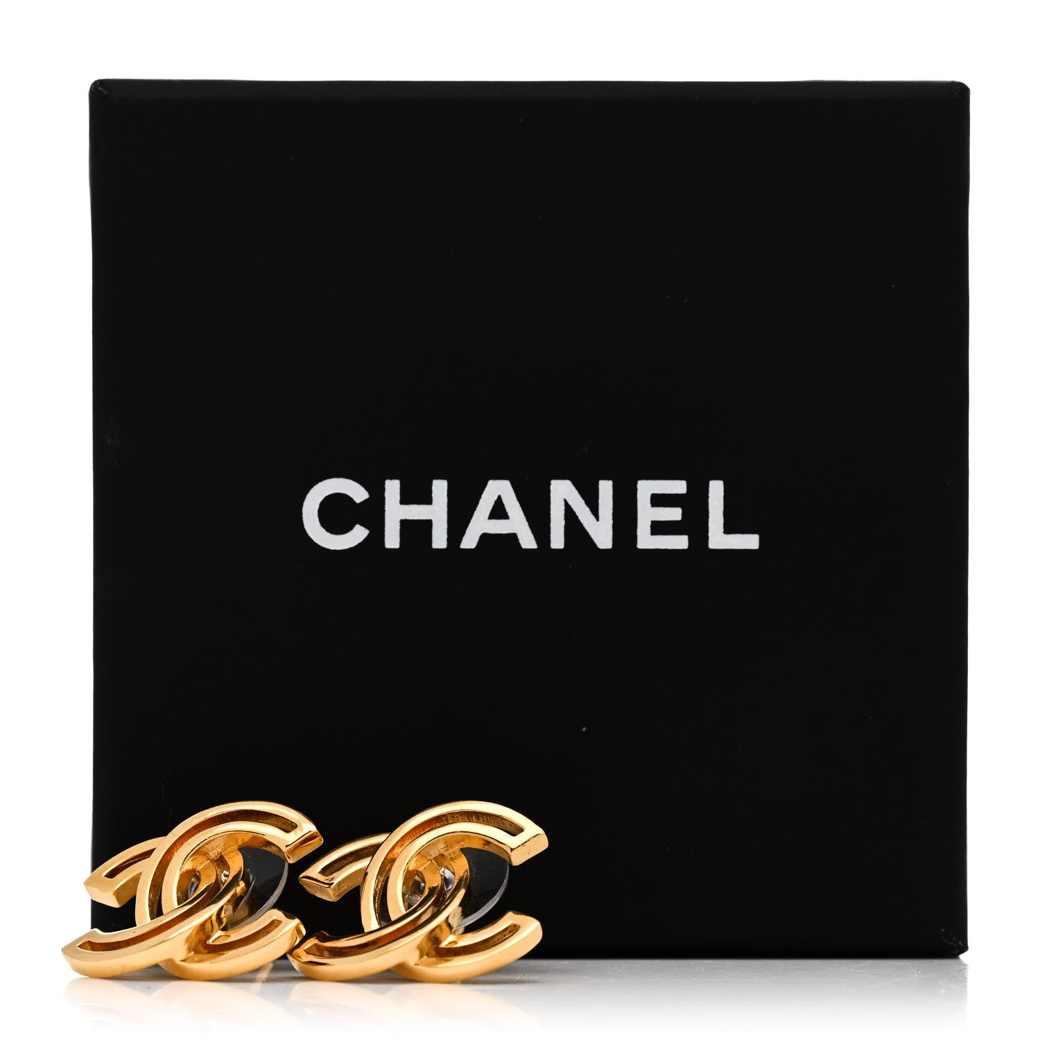 Chanel Metal Obazine CC Earrings Gold 5 of 5