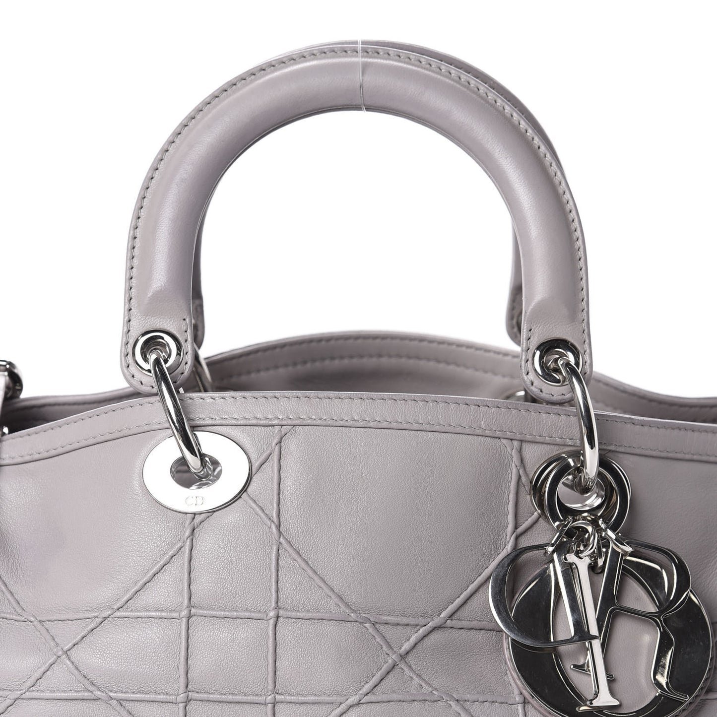 Lambskin Cannage Granville Polochon Grey