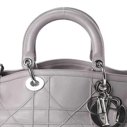 Christian Dior Lambskin Cannage Granville Polochon Grey 10 of 10