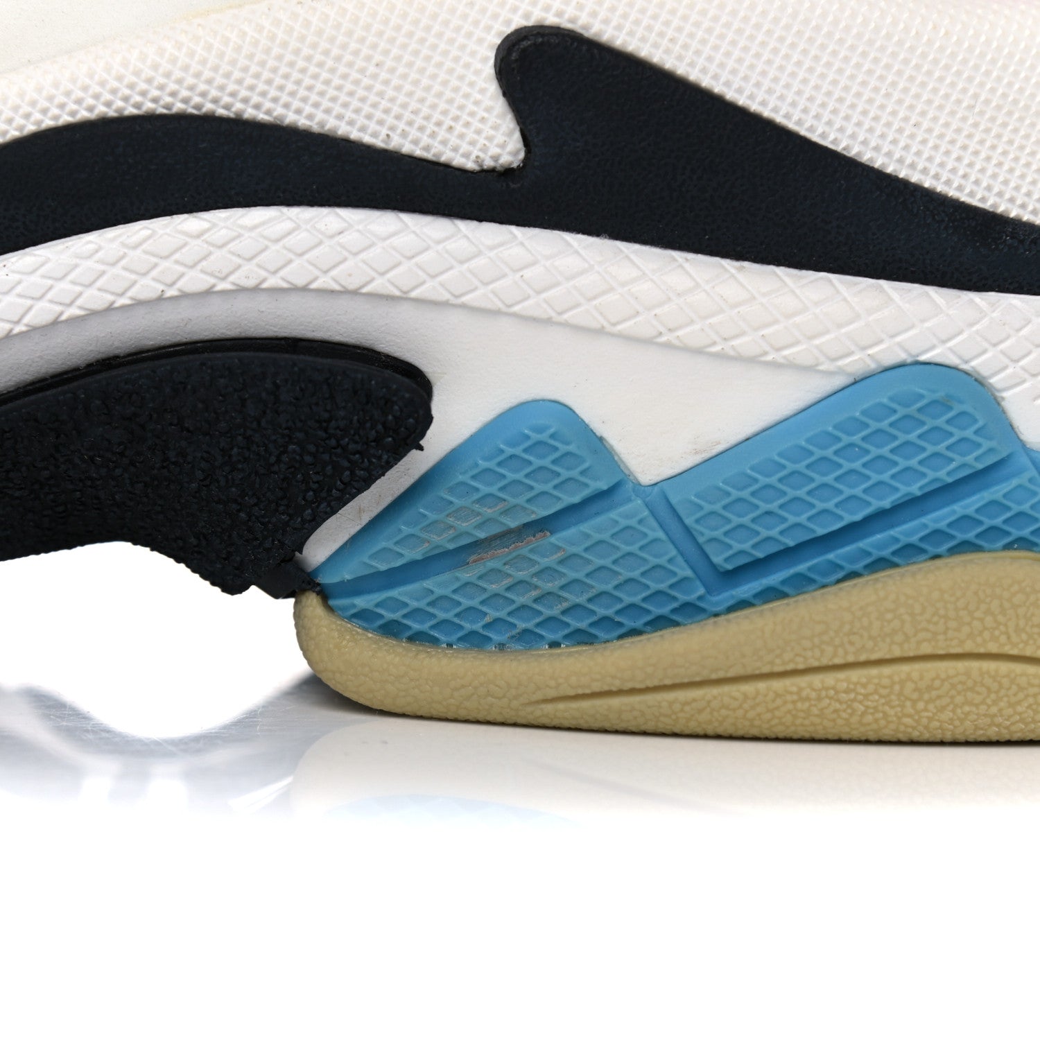 Balenciaga Fabric Mesh Washed Effect Womens Triple S Sneakers 40 Pink White Blue 10 of 12